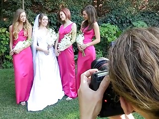 Aurielee summers wedding day lesbian foursome
